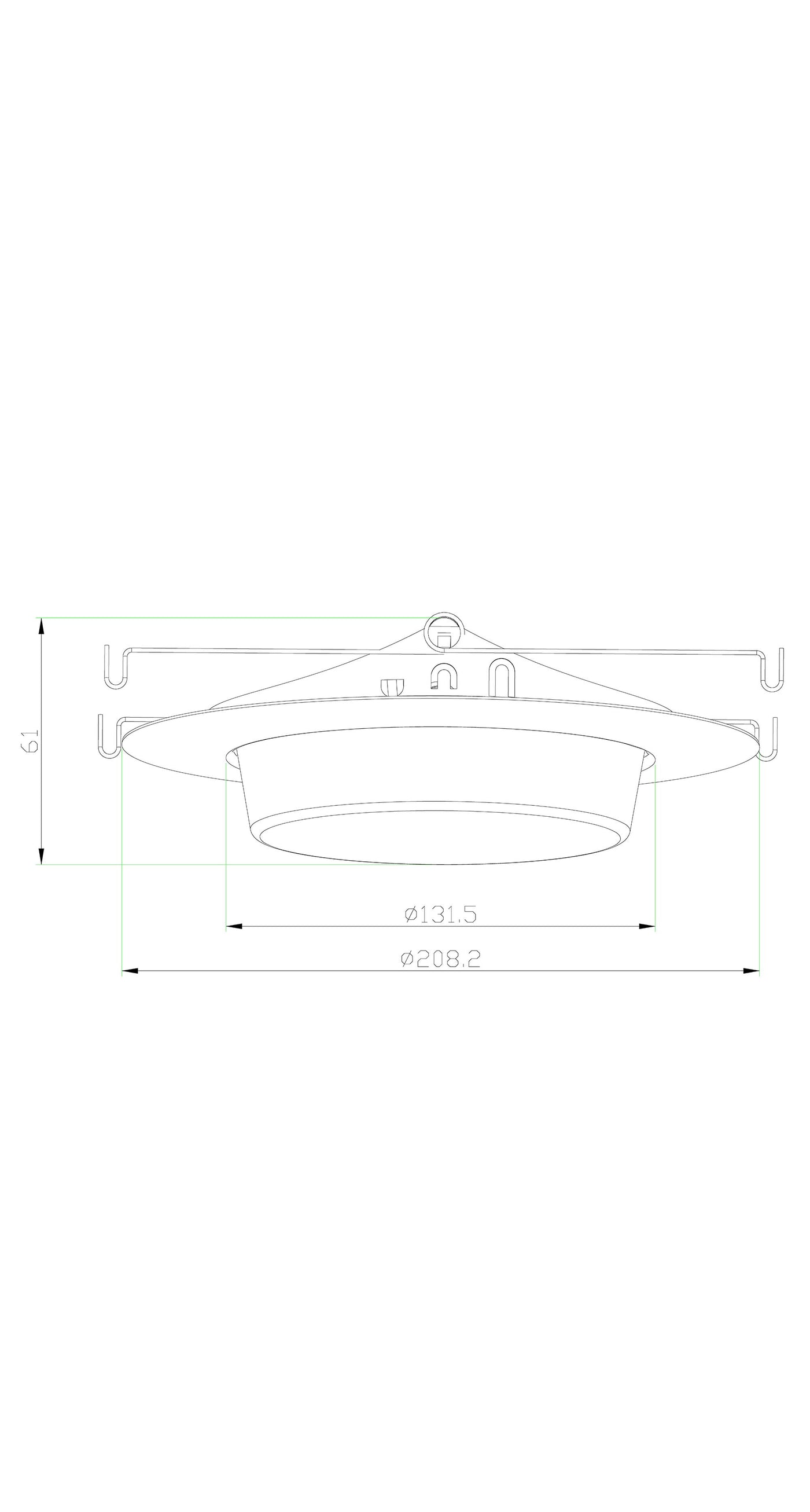 6 Inches Drop Lens Shower Trim for Recessed Light Fits Halo/Juno-White