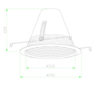 6 Inch Recessed Can Light Trim, Air Tight Baffle Trim, IC-Rated Anti-Glare 6 Inch Can Light Trim, Self-Flanged Recessed Light Trim- Satin Nickel