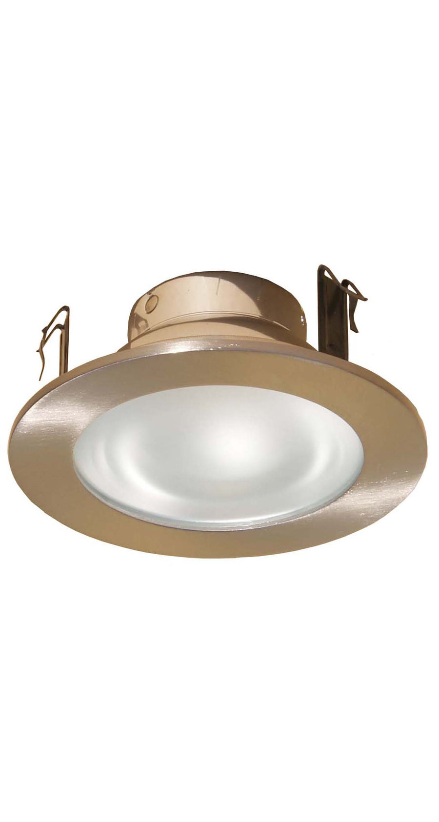 4 Inches Frosted Lens Shower Trim for Low Voltage Recessed Light/Lighting Fit Halo/Juno-Satin Nickel