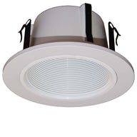 4 Inches Phenolic Stepped Baffle Trim for Recessed Light/lighting-white-Replaces Halo 993W