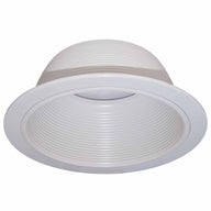 6 Inch Recessed Light Trim, Step Baffle with Detachable Ring, Fit Halo/Juno Recessed Housing-White