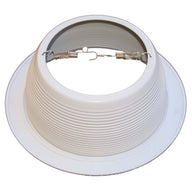 6 Inch Recessed Light Trim, Step Baffle with Detachable Ring, Fit Halo/Juno Recessed Housing-White