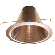 6 Inch Recessed Can Light Trim, Air Tight Baffle Trim, IC-Rated Anti-Glare 6 Inch Can Light Trim, Self-Flanged Recessed Light Trim- Copper