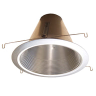 6 Inch Recessed Can Light Trim, Air Tight Baffle Trim, IC-Rated Anti-Glare 6 Inch Can Light Trim, Self-Flanged Recessed Light Trim- Satin Nickel