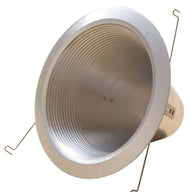 6 Inch Recessed Can Light Trim, Air Tight Baffle Trim, IC-Rated Anti-Glare 6 Inch Can Light Trim, Self-Flanged Recessed Light Trim- Satin Nickel