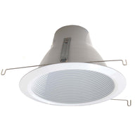 6 Inch Recessed Can Light Trim, Air Tight Baffle Trim, IC-Rated Anti-Glare 6 Inch Can Light Trim, Self-Flanged Recessed Light Trim- White