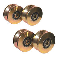 [4-pack] 4" V Groove Wheel with Double Bearing Sliding Gate 3000 Lbs Roller Slide + Screw