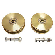 [2-pack] 6" V Groove Wheel with Double Bearing Sliding Gate 5000lbs Roller Slide + Screw