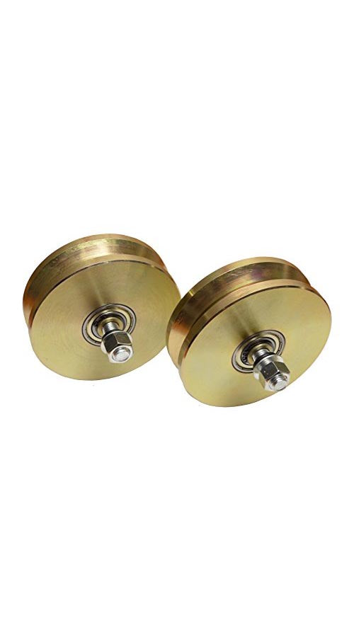 [2-pack] 6" V Groove Wheel with Double Bearing Sliding Gate 5000lbs Roller Slide + Screw