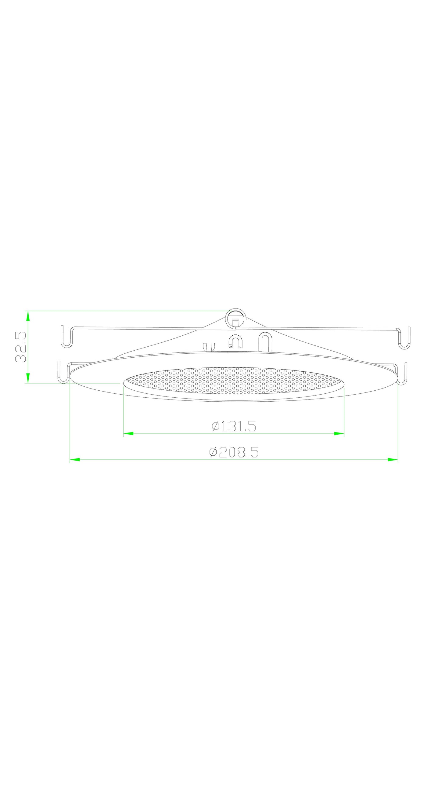 6 Inches Albalite Lens Shower Trim for Recessed Light Fits Halo/Juno-Black