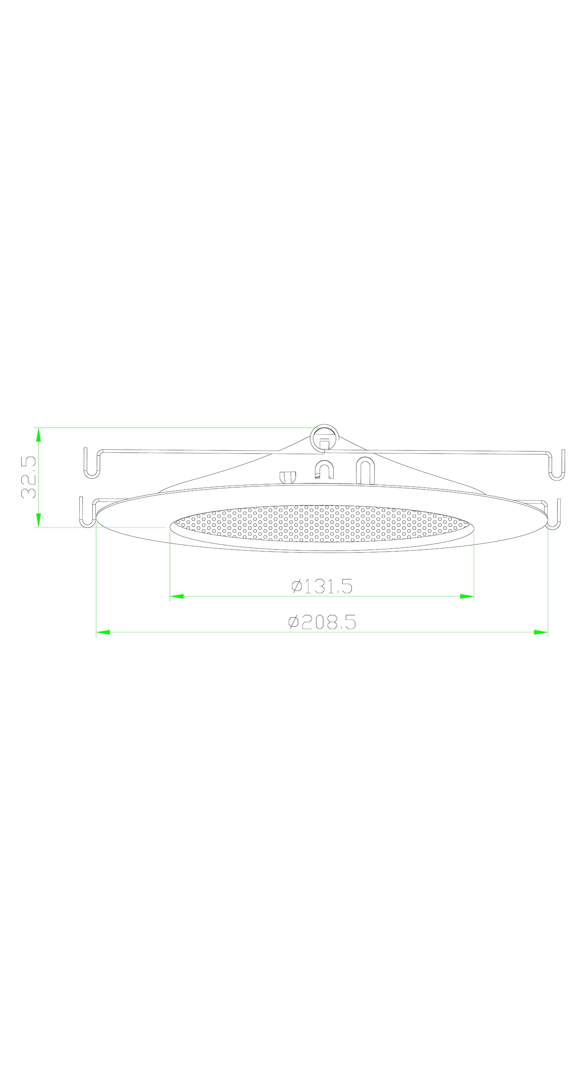 6 Inches Albalite Lens Shower Trim for Recessed Light Fits Halo/Juno-Black