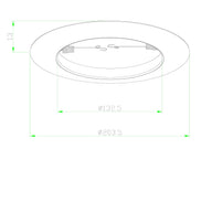 6" Open Metal Trim Ring for Par38/R40 Recessed Light/Lighting-White