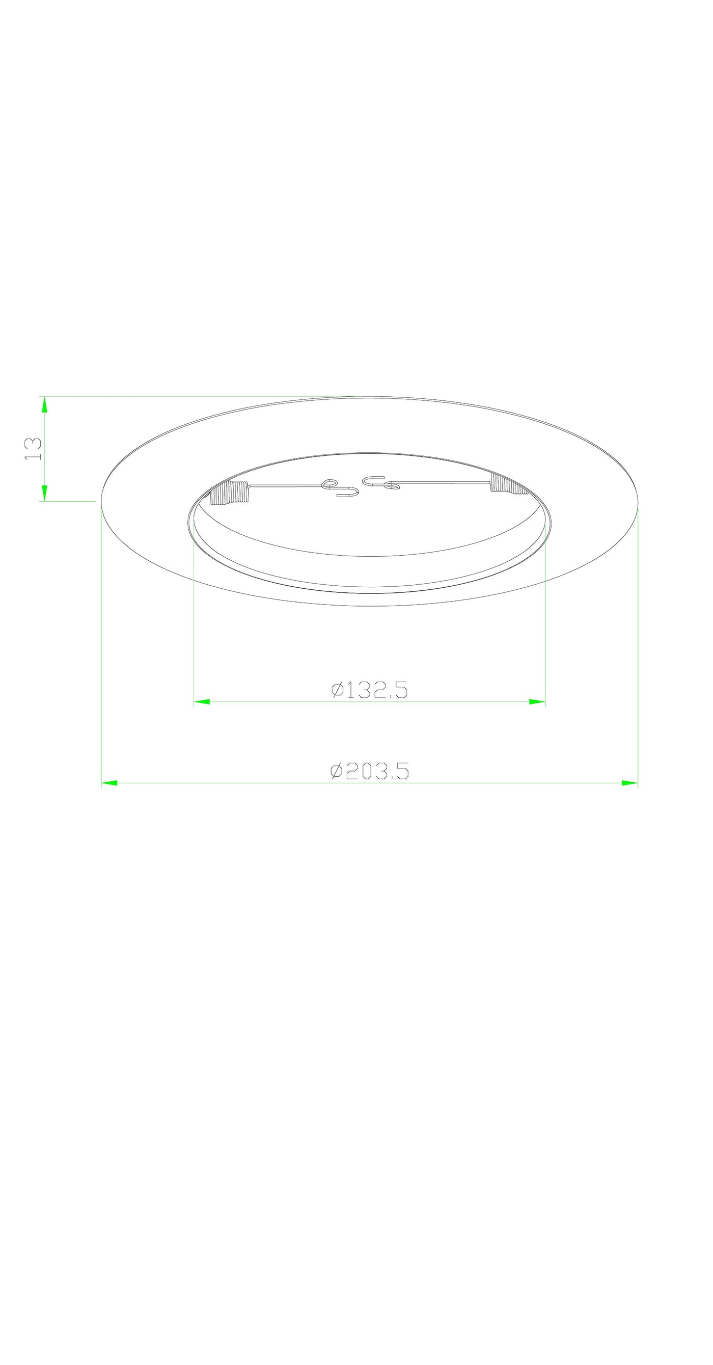 6" Open Metal Trim Ring for Par38/R40 Recessed Light/Lighting-White