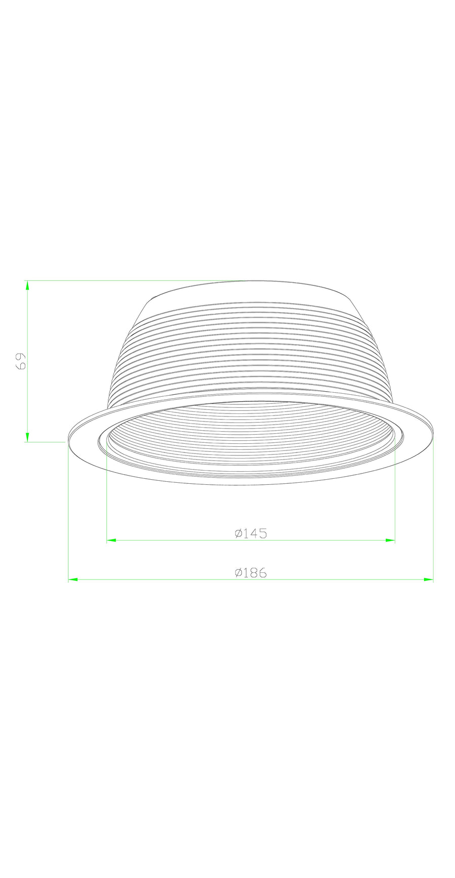 6 Inch Recessed Light Trim, Step Baffle with Detachable Ring, Fit Halo/Juno Recessed Housing-Copper