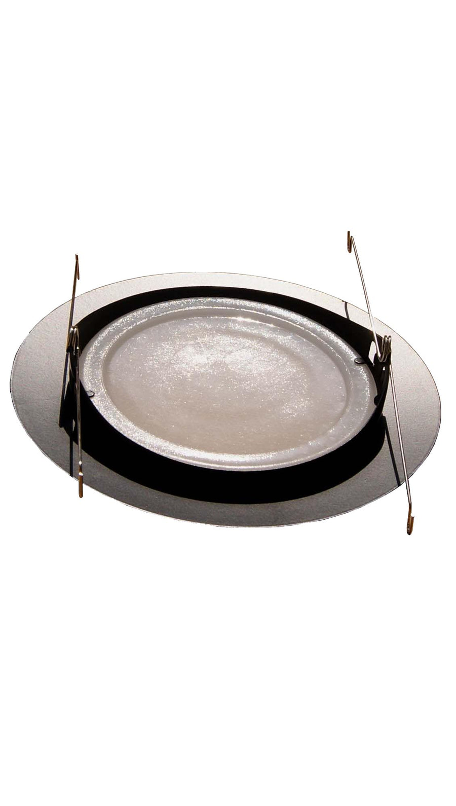 6 Inches Albalite Lens Shower Trim for Recessed Light Fits Halo/Juno-Black