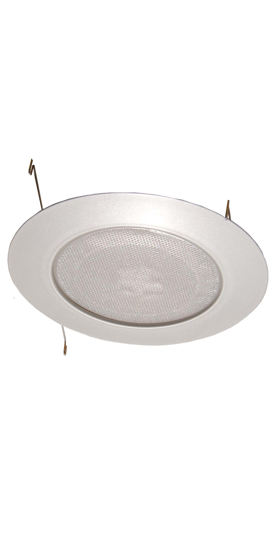 6 Inches Albalite Lens Shower Trim for Recessed Light Fits Halo/Juno-White