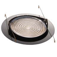 6 Inches Fresnel Lens Shower Trim for Recessed Light Fits Halo/Juno-Black