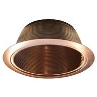 6 Inch Recessed Light Trim, Step Baffle with Detachable Ring, Fit Halo/Juno Recessed Housing-Copper