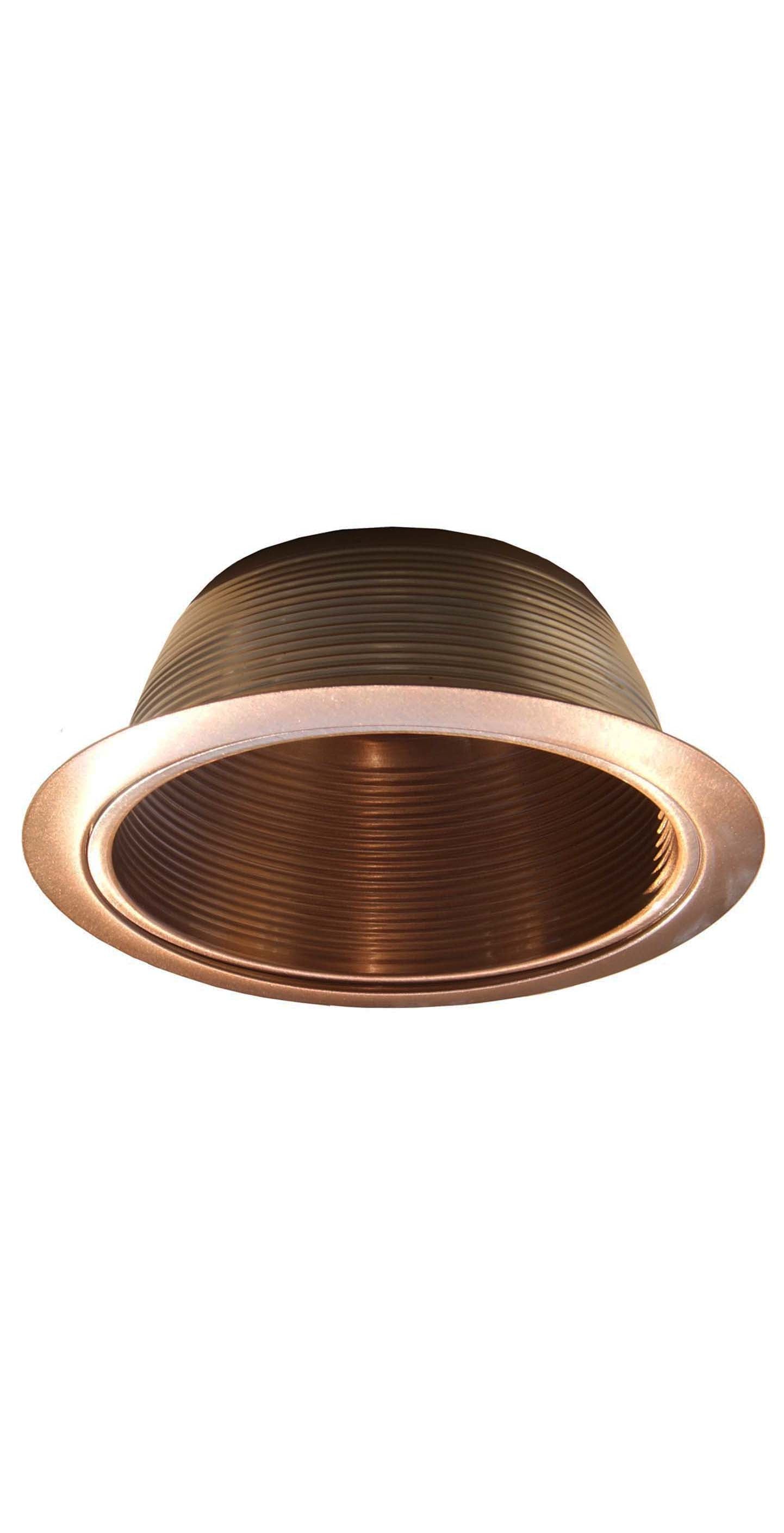 6 Inch Recessed Light Trim, Step Baffle with Detachable Ring, Fit Halo/Juno Recessed Housing-Copper