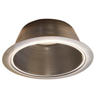 6 Inch Recessed Light Trim, Step Baffle with Detachable Ring, Fit Halo/Juno Recessed Housing-Satin Nickel