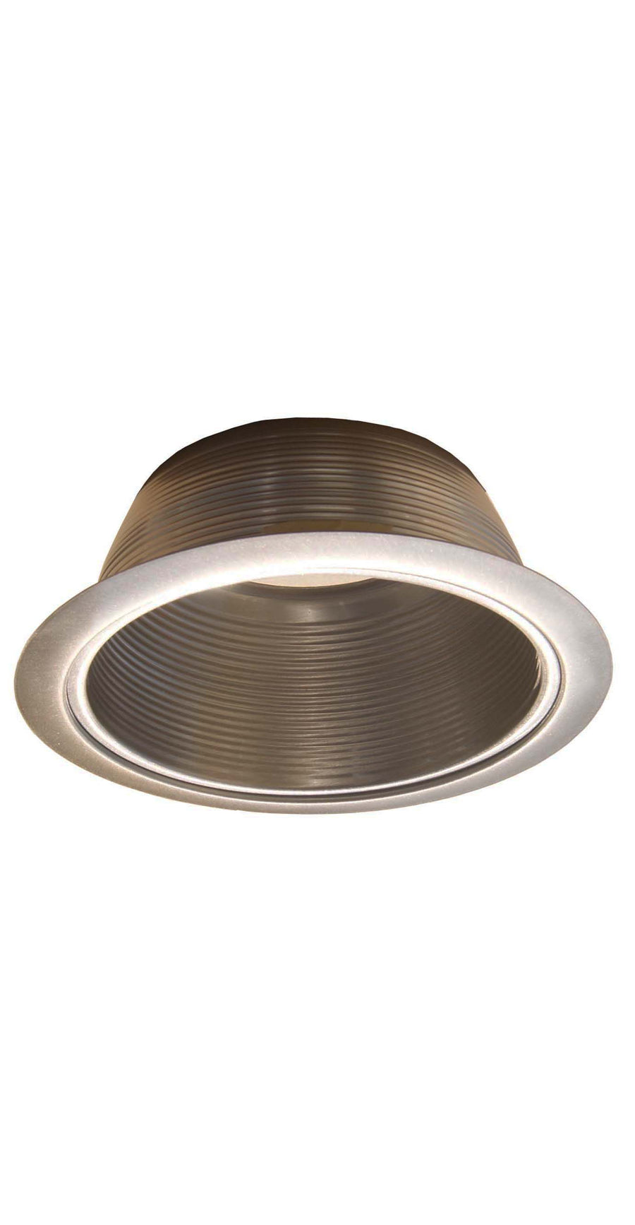 6 Inch Recessed Light Trim, Step Baffle with Detachable Ring, Fit Halo/Juno Recessed Housing-Satin Nickel