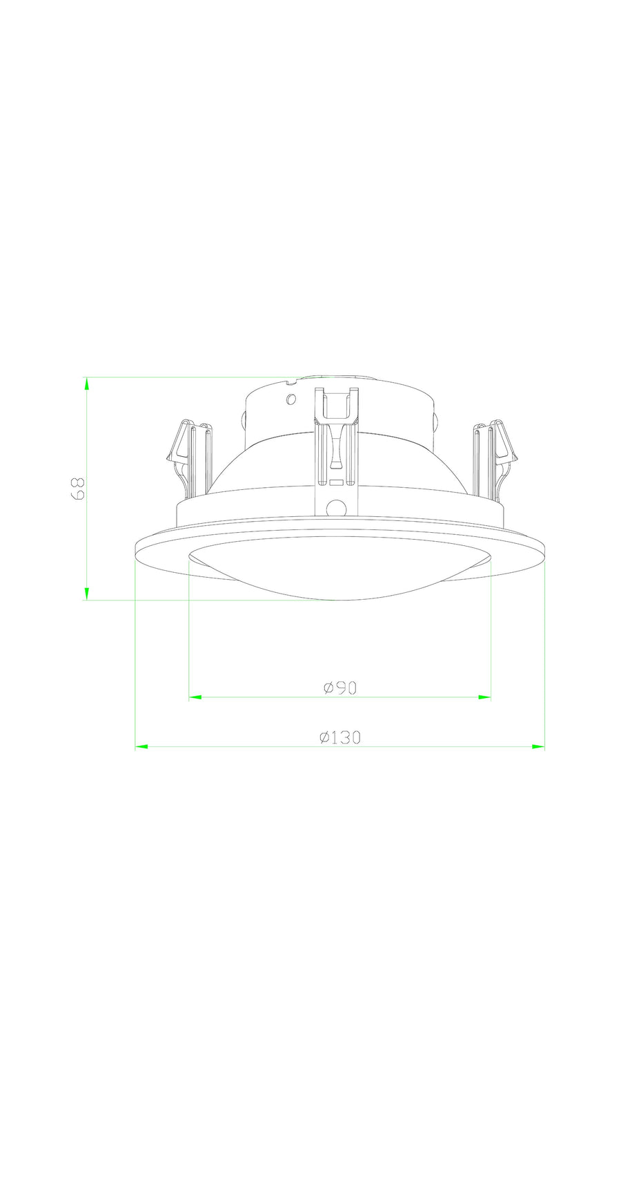 4 Inches Frosted Dome Lens Trim for Low Voltage Recessed Light/Lighting Fit Halo/Juno-White