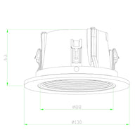 4 Inches Phenolic Stepped Baffle Trim for Recessed Light/lighting-white-Replaces Halo 993W