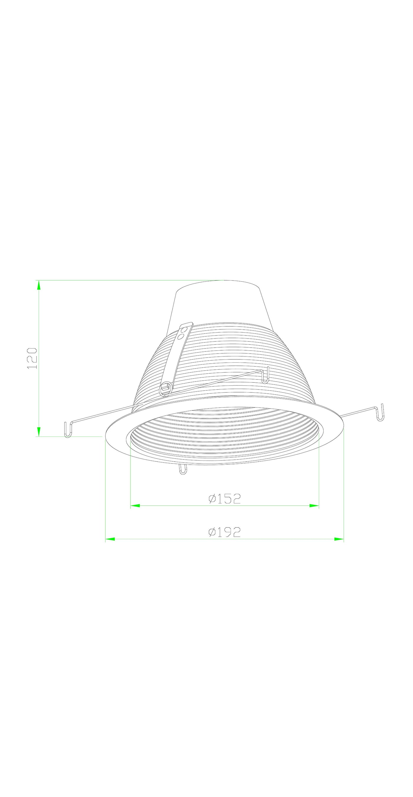 6 Inch Recessed Can Light Trim, Air Tight Baffle Trim, IC-Rated Anti-Glare 6 Inch Can Light Trim, Self-Flanged Recessed Light Trim-Black