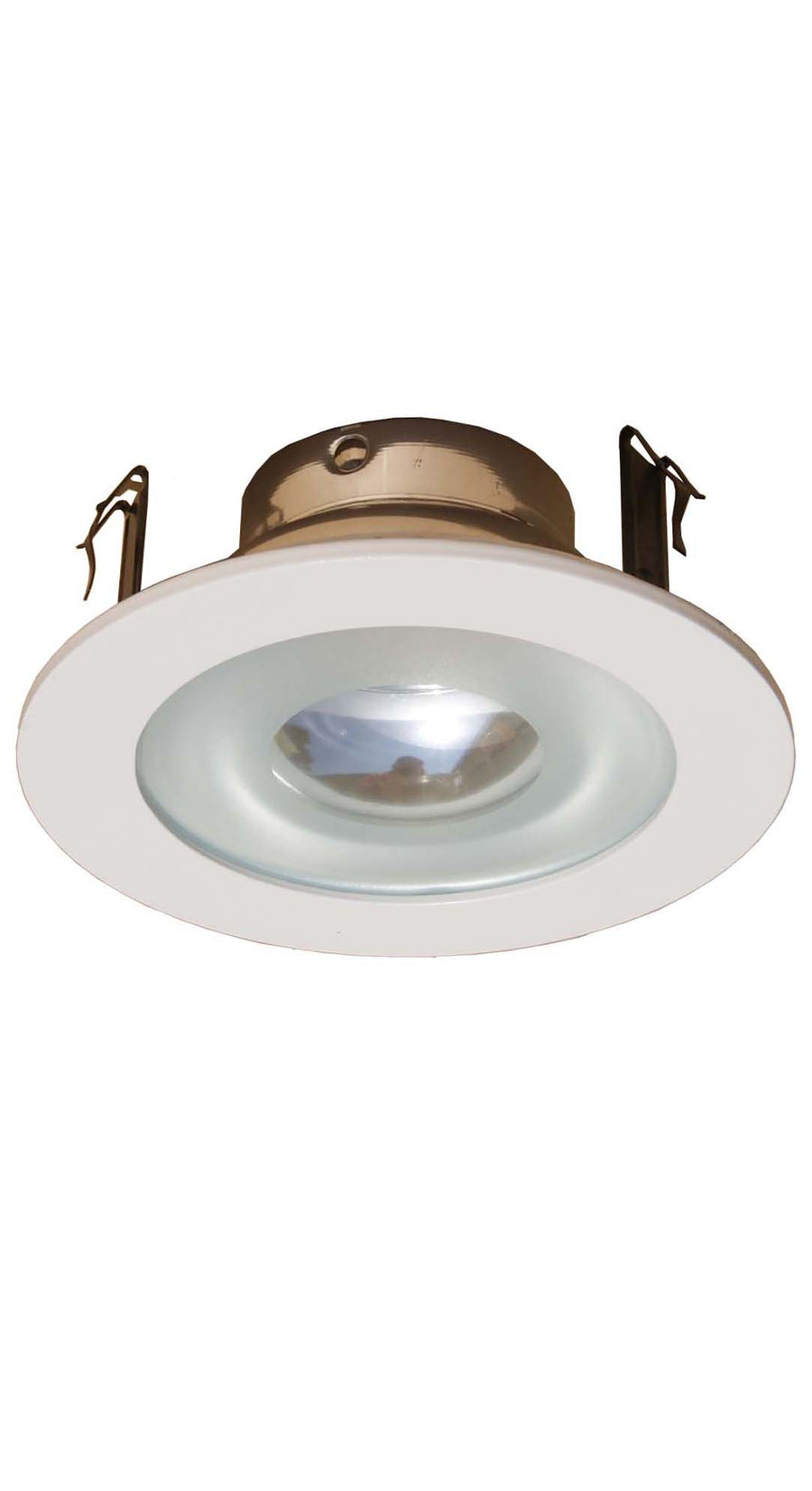 4 Inches Semi-Frosted Lens Shower Trim for Low Voltage Recessed Light/Lighting Fit Halo/Juno-White