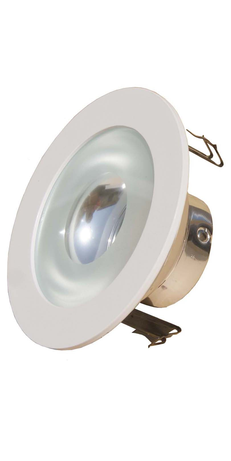 4 Inches Semi-Frosted Lens Shower Trim for Low Voltage Recessed Light/Lighting Fit Halo/Juno-White