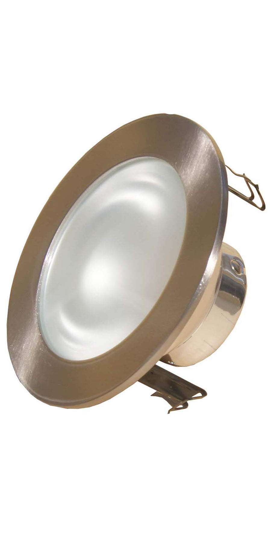 4 Inches Frosted Lens Shower Trim for Low Voltage Recessed Light/Lighting Fit Halo/Juno-Satin Nickel