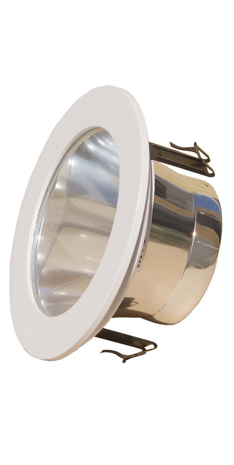 4 Inches Clear lens Shower Trim for Line Voltage Recessed Light/Lighting Fit Halo/Juno-White