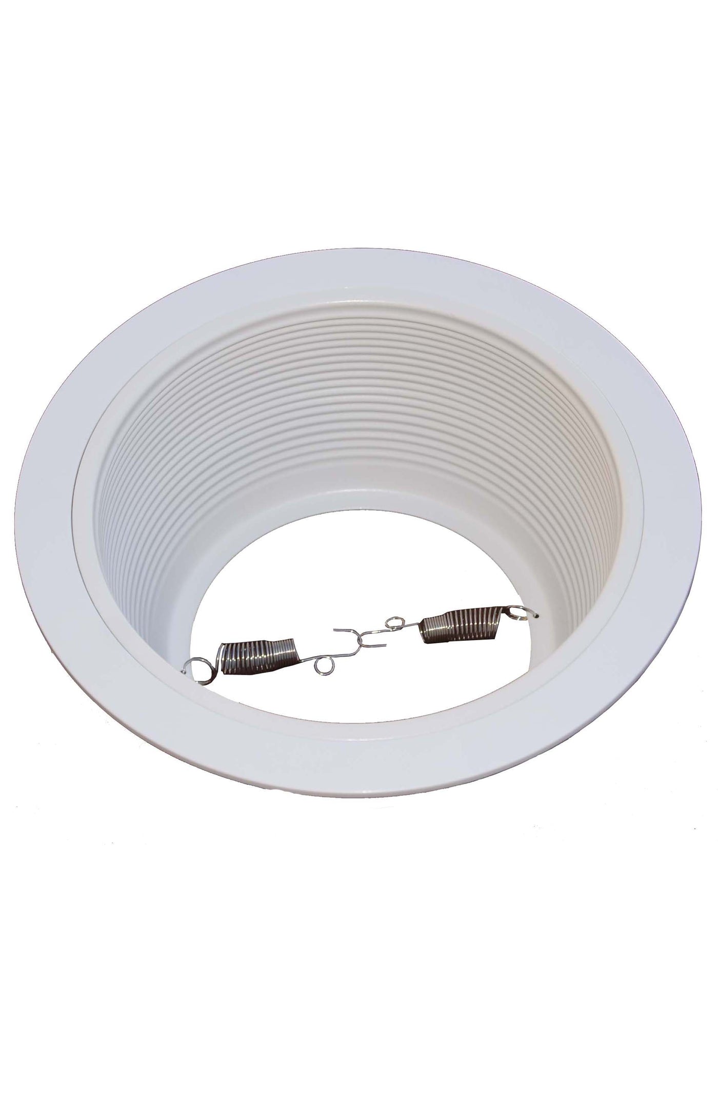 6 Inch Recessed Light Trim, Step Baffle with Detachable Ring, Fit Halo/Juno Recessed Housing-White