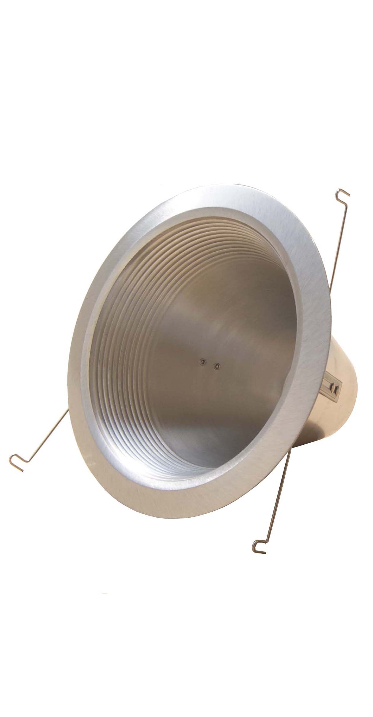 6 Inch Recessed Can Light Trim, Air Tight Baffle Trim, IC-Rated Anti-Glare 6 Inch Can Light Trim, Self-Flanged Recessed Light Trim- Satin Nickel