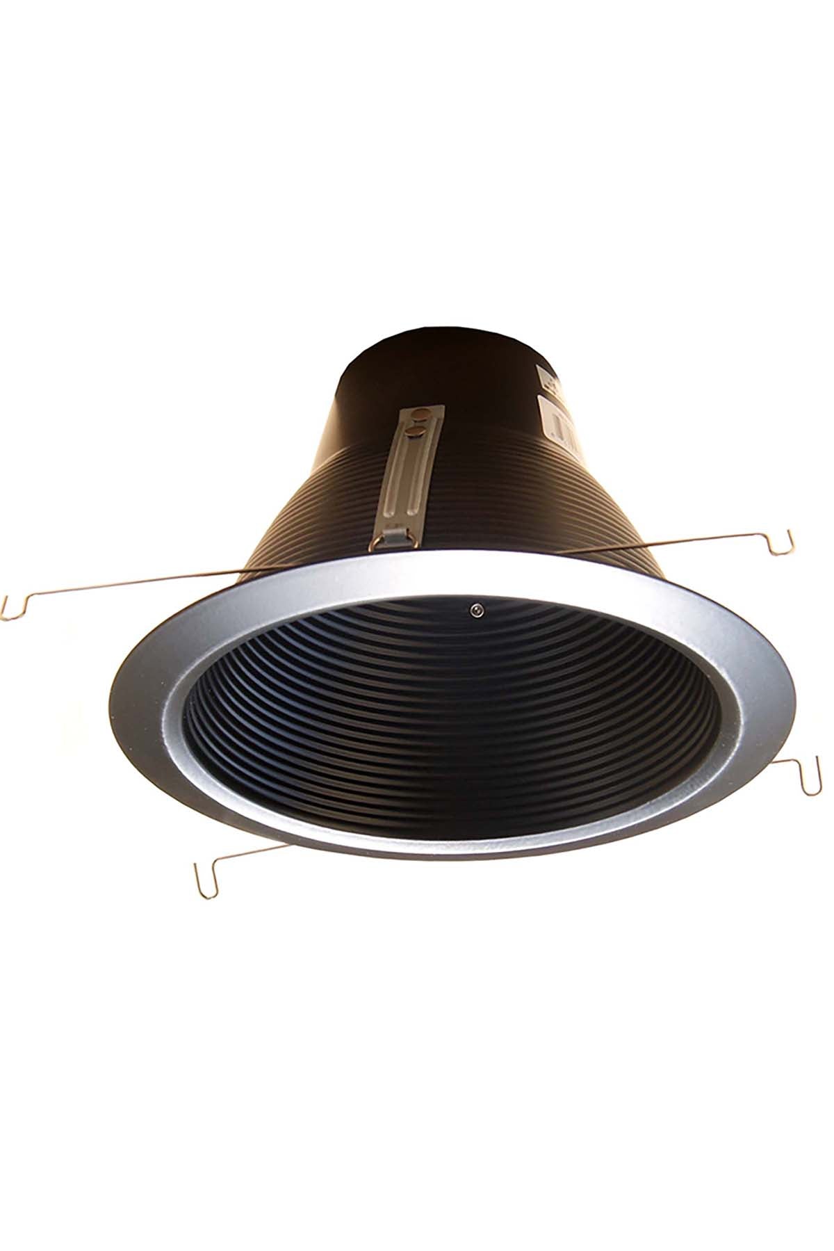 6 Inch Recessed Can Light Trim, Air Tight Baffle Trim, IC-Rated Anti-Glare 6 Inch Can Light Trim, Self-Flanged Recessed Light Trim-Black