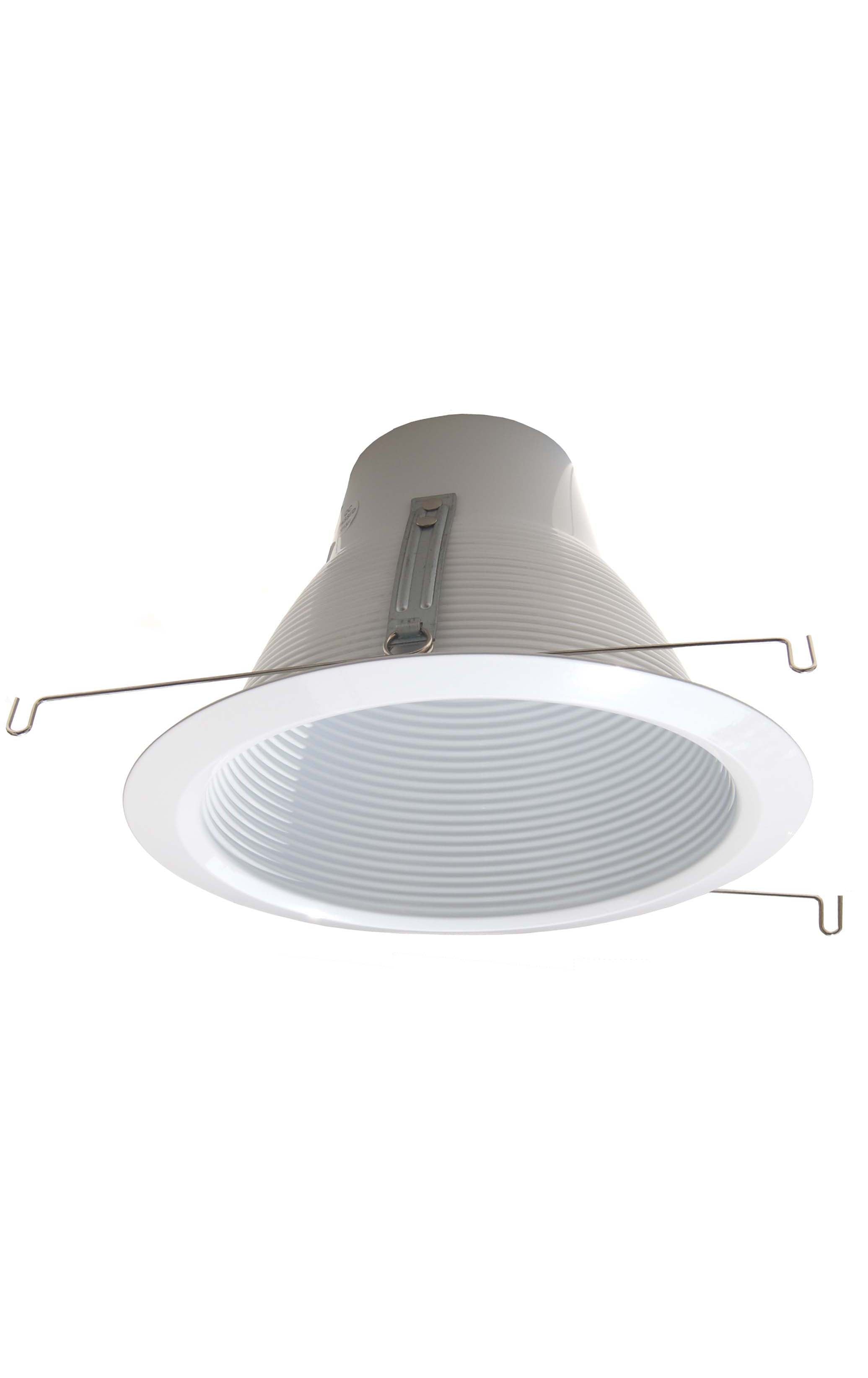 6 Inch Recessed Can Light Trim, Air Tight Baffle Trim, IC-Rated Anti-Glare 6 Inch Can Light Trim, Self-Flanged Recessed Light Trim- White