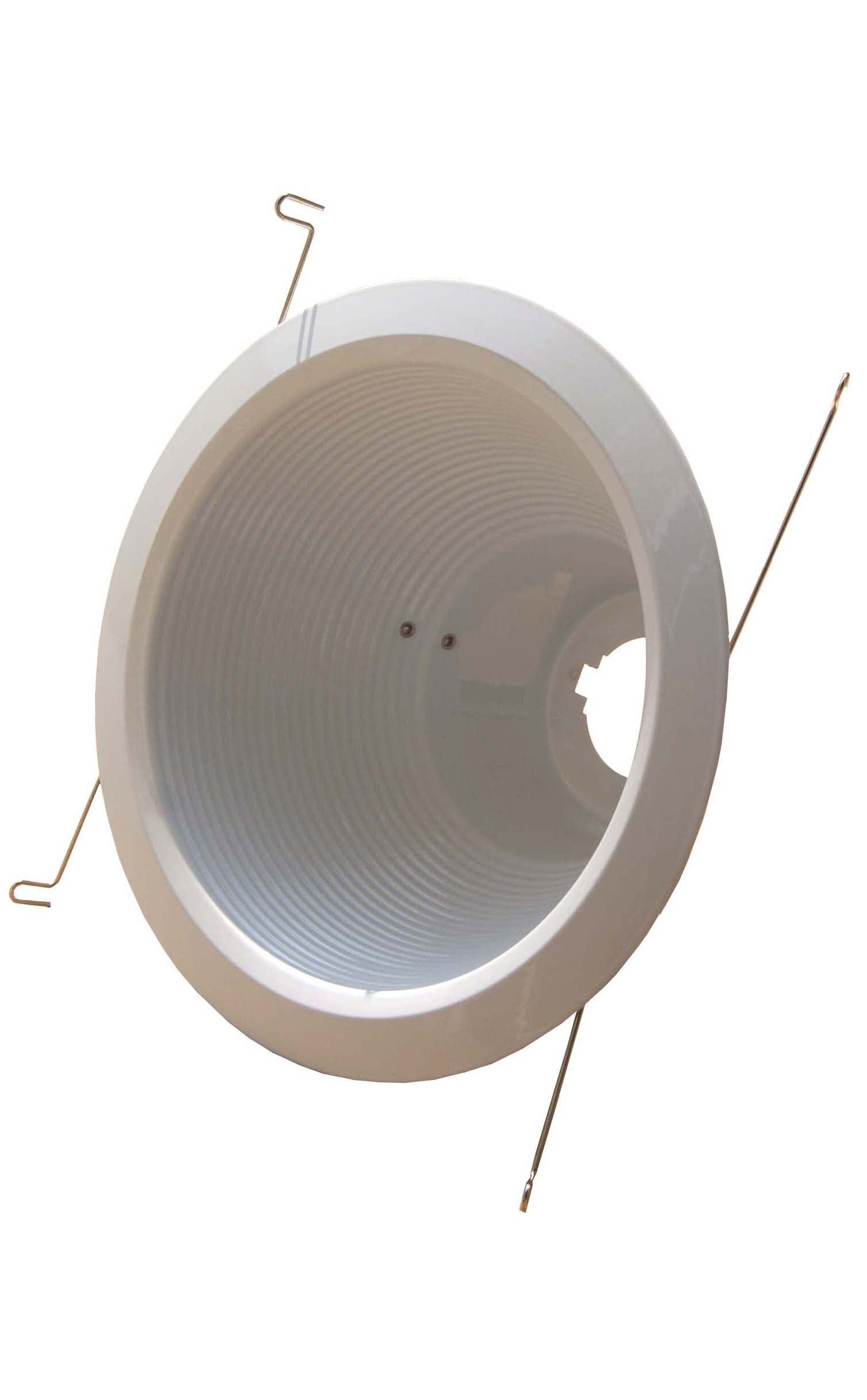 6 Inch Recessed Can Light Trim, Air Tight Baffle Trim, IC-Rated Anti-Glare 6 Inch Can Light Trim, Self-Flanged Recessed Light Trim- White