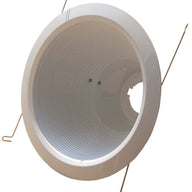 [6-pack] 6 Inch Recessed Can Light Trim, Air Tight Baffle Trim, IC-Rated Anti-Glare 6 Inch Can Light Trim, Self-Flanged Recessed Light Trim, White